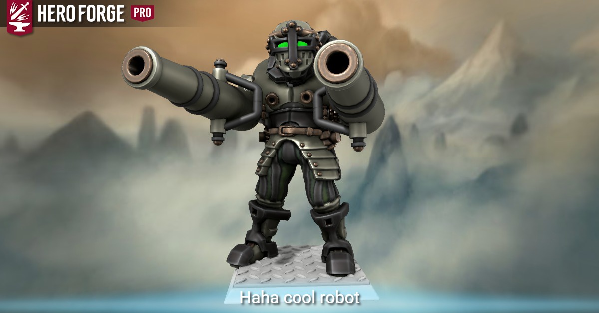 Haha cool robot - made with Hero
