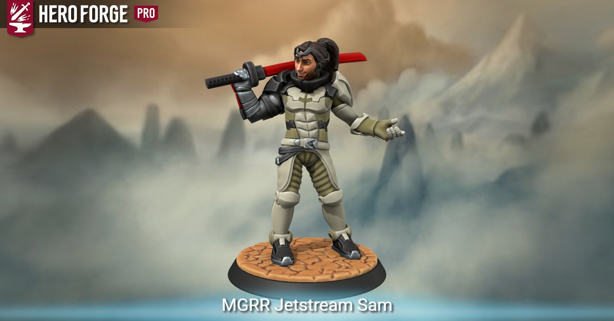 Jetstream Sam from Metal Gear Rising Revengeance : r/HeroForgeMinis