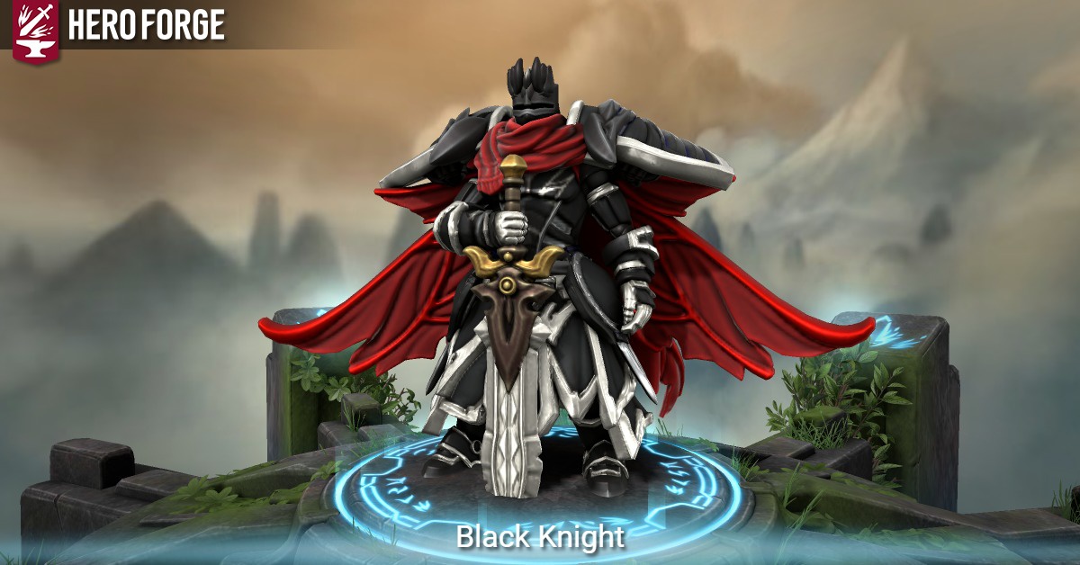 Black Knight Made With Hero Forge.
