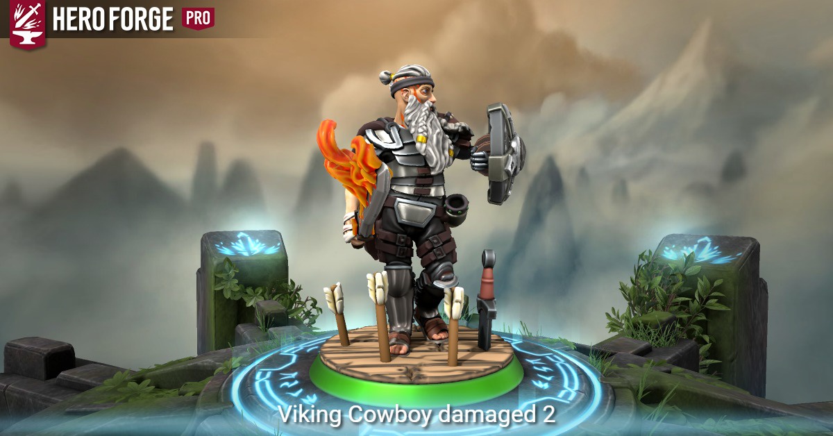 Viking Cowboy damaged 2 - made with Hero Forge