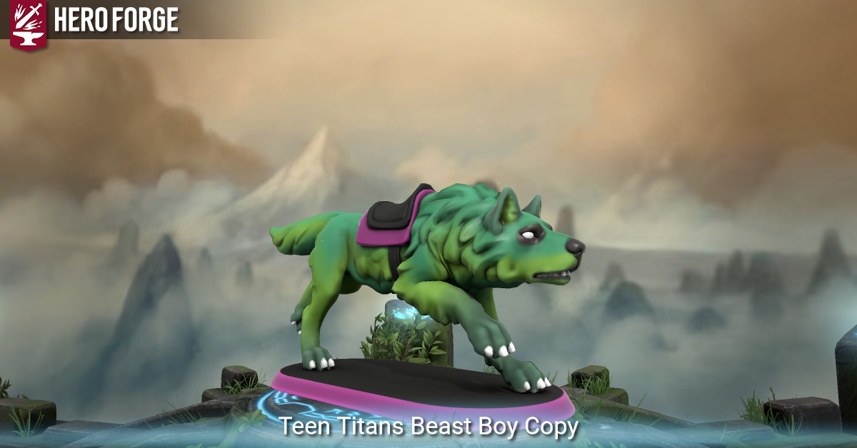 teen titans beast boy wolf