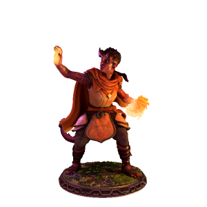Tiefling Monk - made with Hero Forge