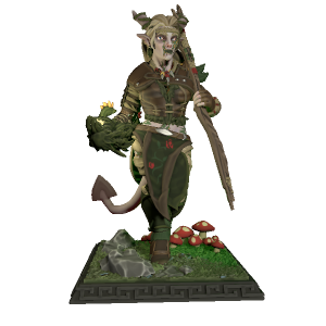 Tiefling Druid - made with Hero Forge