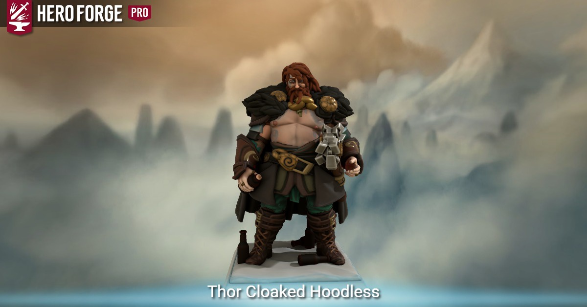 Thor Cloaked Hoodless - made with Hero Forge